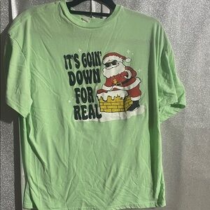 Green Santa Graphic T-Shirt